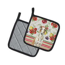 Load image into Gallery viewer, Borzoi Vegetables Pair of Pot Holders