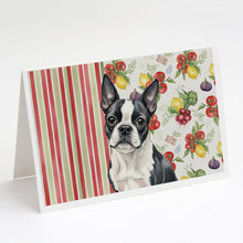 Load image into Gallery viewer, Boston Terrier Vegetables Greeting Cards Pack of 8