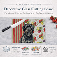 Load image into Gallery viewer, Bouvier des Flandres Vegetables Glass Cutting Board
