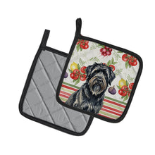 Load image into Gallery viewer, Bouvier des Flandres Vegetables Pair of Pot Holders