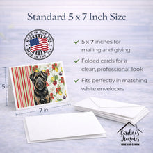 Load image into Gallery viewer, Brindle Bouvier des Flandres Vegetables Greeting Cards Pack of 8