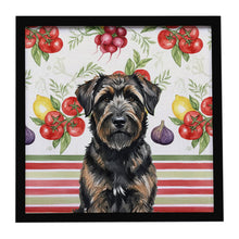 Load image into Gallery viewer, Brindle Bouvier des Flandres Vegetables Framed Metal Print
