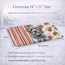 Load image into Gallery viewer, Gray Bouvier des Flandres Vegetables Dish Drying Mat