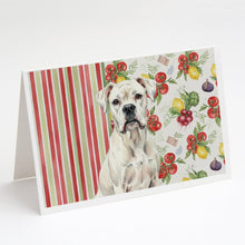 Load image into Gallery viewer, White Boxer Vegetables Greeting Cards Pack of 8