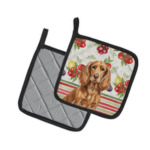 Load image into Gallery viewer, Boykin Spaniel Vegetables Pair of Pot Holders