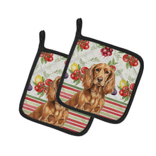 Load image into Gallery viewer, Boykin Spaniel Vegetables Pair of Pot Holders