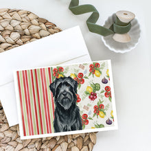 Load image into Gallery viewer, Black Briard Vegetables Greeting Cards Pack of 8