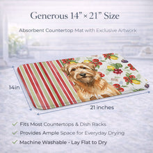 Load image into Gallery viewer, Tawny Briard Vegetables Dish Drying Mat