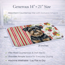 Load image into Gallery viewer, Black and Tan Brussels Griffon Vegetables Dish Drying Mat