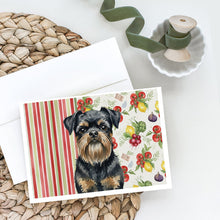 Load image into Gallery viewer, Black and Tan Brussels Griffon Vegetables Greeting Cards Pack of 8