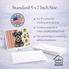 Load image into Gallery viewer, Black and Tan Brussels Griffon Vegetables Greeting Cards Pack of 8