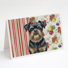 Load image into Gallery viewer, Black and Tan Brussels Griffon Vegetables Greeting Cards Pack of 8