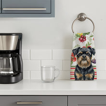 Load image into Gallery viewer, Black and Tan Brussels Griffon Vegetables Kitchen Towel