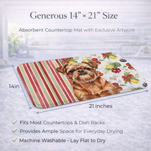 Load image into Gallery viewer, Red Brussels Griffon Vegetables Dish Drying Mat