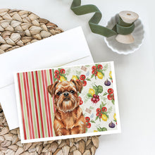 Load image into Gallery viewer, Red Brussels Griffon Vegetables Greeting Cards Pack of 8