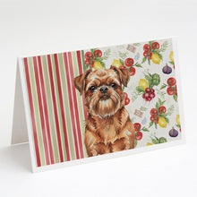 Load image into Gallery viewer, Red Brussels Griffon Vegetables Greeting Cards Pack of 8