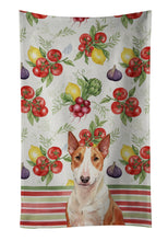 Load image into Gallery viewer, Red and White Bull Terrier Vegetables Kitchen Towel