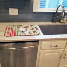 Load image into Gallery viewer, White Bull Terrier Vegetables Dish Drying Mat