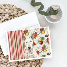 Load image into Gallery viewer, White Bull Terrier Vegetables Greeting Cards Pack of 8