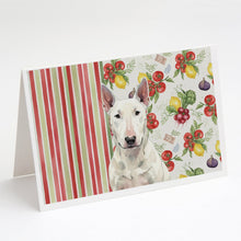 Load image into Gallery viewer, White Bull Terrier Vegetables Greeting Cards Pack of 8