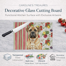 Load image into Gallery viewer, Bullmastiff Vegetables Glass Cutting Board