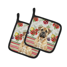 Load image into Gallery viewer, Bullmastiff Vegetables Pair of Pot Holders
