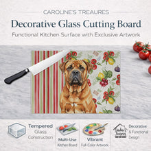 Load image into Gallery viewer, Red Bullmastiff Vegetables Glass Cutting Board