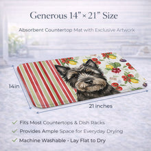 Load image into Gallery viewer, Black Cairn Terrier Vegetables Dish Drying Mat