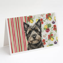 Load image into Gallery viewer, Black Cairn Terrier Vegetables Greeting Cards Pack of 8