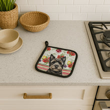 Load image into Gallery viewer, Black Cairn Terrier Vegetables Pair of Pot Holders