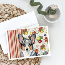 Load image into Gallery viewer, Blue Merle Cardigan Welsh Corgi Vegetables Greeting Cards Pack of 8