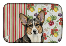 Load image into Gallery viewer, Brindle Cardigan Welsh Corgi Vegetables Dish Drying Mat