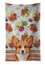 Load image into Gallery viewer, Red Cardigan Welsh Corgi Vegetables Kitchen Towel