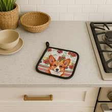 Load image into Gallery viewer, Red Cardigan Welsh Corgi Vegetables Pair of Pot Holders