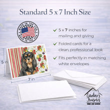 Load image into Gallery viewer, Black and Tan Cavalier Spaniel Vegetables Greeting Cards Pack of 8
