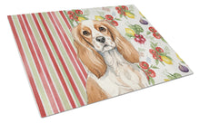 Load image into Gallery viewer, Blenheim Cavalier Spaniel Vegetables Glass Cutting Board