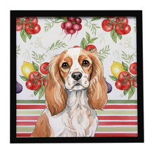 Load image into Gallery viewer, Blenheim Cavalier Spaniel Vegetables Framed Metal Print