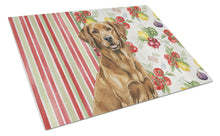 Load image into Gallery viewer, Chesapeake Bay Retriever Vegetables Glass Cutting Board