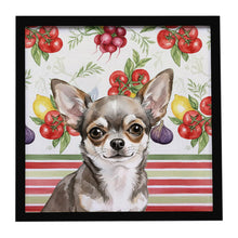 Load image into Gallery viewer, Chihuahua Vegetables Framed Metal Print