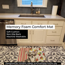 Load image into Gallery viewer, Chihuahua Vegetables Memory Foam Kitchen Mat