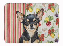 Load image into Gallery viewer, Black and Tan Chihuahua Vegetables Memory Foam Kitchen Mat