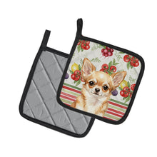 Load image into Gallery viewer, Fawn Chihuahua Vegetables Pair of Pot Holders