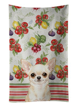 Load image into Gallery viewer, Cream Chihuahua Vegetables Kitchen Towel