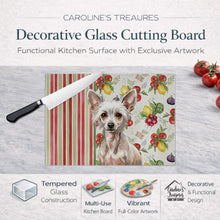 Load image into Gallery viewer, Hairless Chinese Crested Vegetables Glass Cutting Board