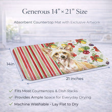 Load image into Gallery viewer, Hairless Palomino Chinese Crested Vegetables Dish Drying Mat