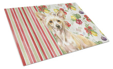 Load image into Gallery viewer, Hairless Palomino Chinese Crested Vegetables Glass Cutting Board
