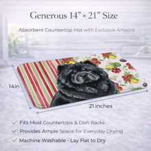 Load image into Gallery viewer, Black Chow Chow Vegetables Dish Drying Mat