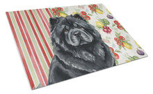 Load image into Gallery viewer, Black Chow Chow Vegetables Glass Cutting Board
