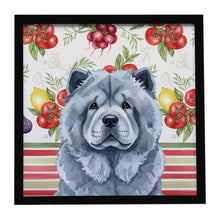 Load image into Gallery viewer, Blue Chow Chow Vegetables Framed Metal Print