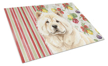 Load image into Gallery viewer, Cream Chow Chow Vegetables Glass Cutting Board